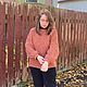 Свитер Терракотовый. Свитеры. Лена Коробова (lazylazyknits). Ярмарка Мастеров.  Фото №5