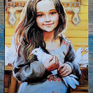 Открытки ручной работы. Ярмарка Мастеров - ручная работа Открытки: Голубушка. Handmade.