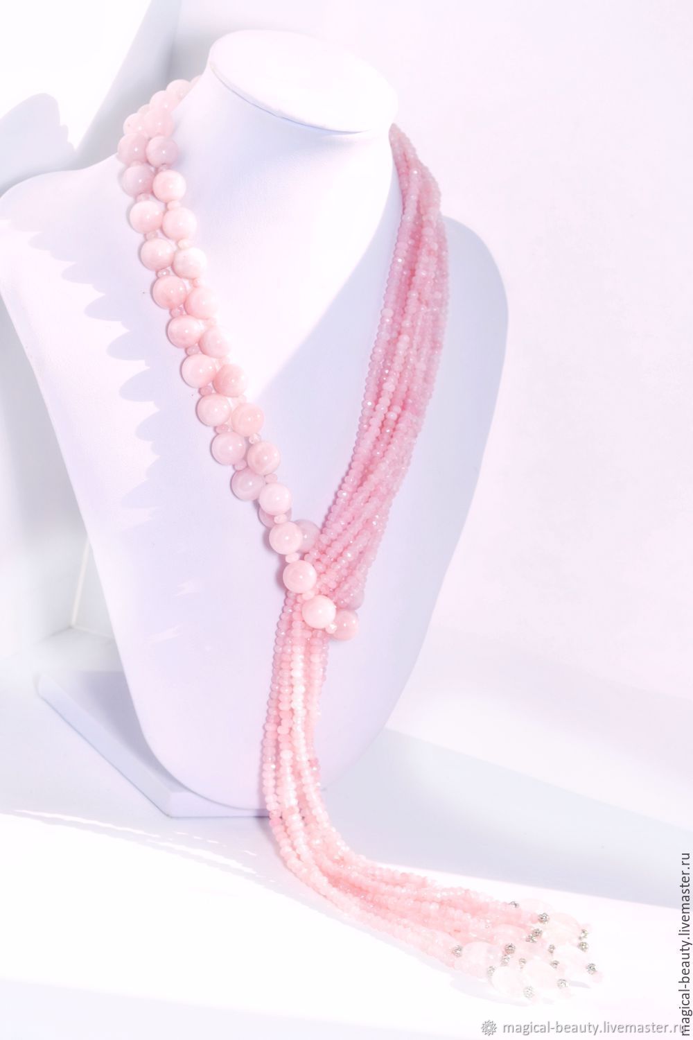 Necklace with rose quartz ' on a Summer morning ', Necklace, Moscow,  Фото №1