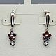 Silver earrings with natural garnets. Earrings. yakitoriya. Online shopping on My Livemaster.  Фото №2