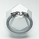 Order Wolves Bracelet with Hook | Nickel Silver | Premium leather. totemicashop. Livemaster. . Braided bracelet Фото №3