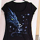 A Cat and Fireflies T-shirt. T-shirts. Ihelen. Online shopping on My Livemaster.  Фото №2