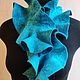 Felted turtleneck scarf with flounces Sea wave. Scarves. FansFelt. My Livemaster. Фото №4