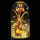 Carved Iris flower. Unique wood carving, Table lamps, Moscow,  Фото №1