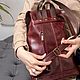  Women's Leather Burgundy Ornella Mod Backpack. R12p-682. Backpacks. Natalia Kalinovskaya. My Livemaster. Фото №5
