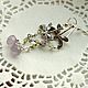 Серьги Старинная акварель ( стрекозы, аметист, хризолит). Серьги классические. Светлана. Магазин Особенных Подарков. Ярмарка Мастеров.  Фото №6