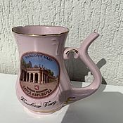 Винтаж handmade. Livemaster - original item Pink souvenir mug 