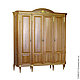 A classic wardrobe made of natural wood. Noble,rich, stylish and at the same time concise, will be a real boon for Your living room, office, bedroom. Carving, curved facades, plated  
