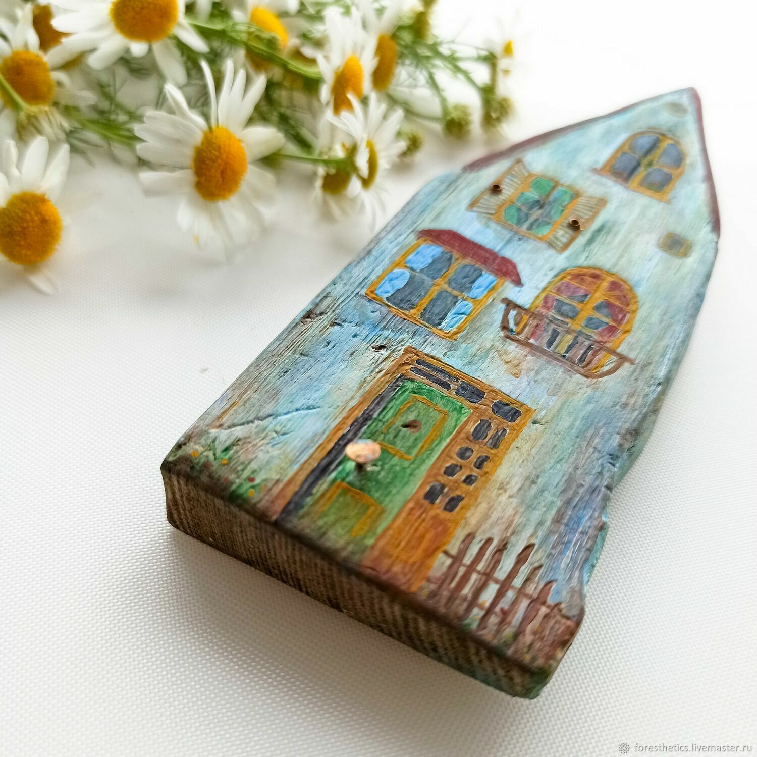 Счастливый синий домик из забора:) – купить онлайн на Ярмарке Мастеров ...