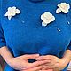 Брошь-игла «Гортензия», бисквитный фарфор, золотой обжиг. Брошь-игла. Левченкова Татьяна. Интернет-магазин Ярмарка Мастеров.  Фото №2