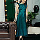 Emerald felted ruffle dress. MIDI dress, Dresses, Yalta,  Фото №1