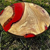 Раскладной стеллаж-стол из массива ореха