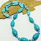 Beads turquoise thread 50 cm. Necklace. Selberiya shop. My Livemaster. Фото №6