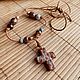 Заказать БУСЫ С КРЕСТИКОМ. Jewelry JY. Ярмарка Мастеров. . Бусы Фото №3