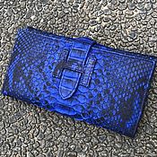 Сумки и аксессуары handmade. Livemaster - original item Python wallet blue. Handmade.