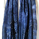 Batik scarf-stole 'Starry night' silk. Wraps. Handpainted silk by Ludmila Kuchina. My Livemaster. Фото №5
