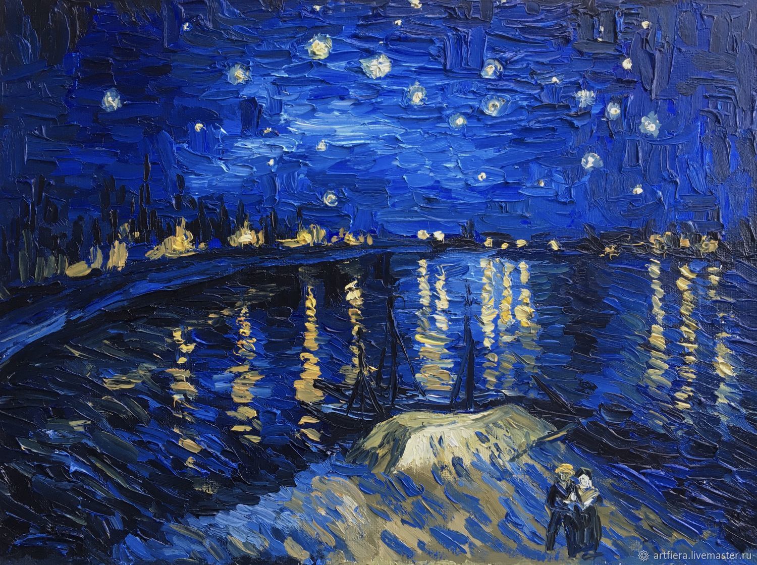 Картина ночь ван. «Звёздная ночь» Ван Гог. Звёздная ночь над роной. Ван Гог звезды над роной. Ван Гог Звездная Звездная ночь над роной.