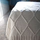 Knitted white plaid. The pattern of the rhombus, Blankets, Volgograd,  Фото №1