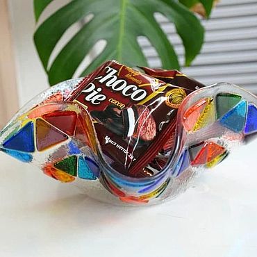 Посуда ручной работы. Ярмарка Мастеров - ручная работа Конфетница "Радуга". Handmade.