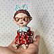 Ёлочная  игрушка девочка Лилу. Куклы и пупсы. Наталья Михайлова. Ярмарка Мастеров.  Фото №6