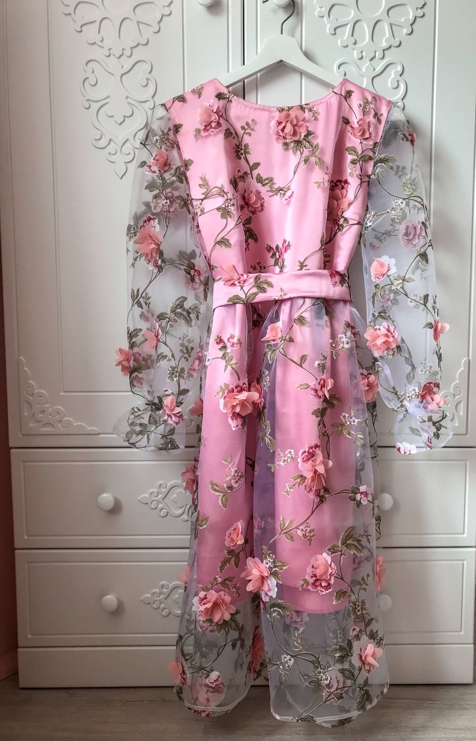Платье Цветок с ткани