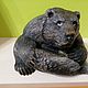 Bear with fish from natural Ural ornamental stone Calcite. Figurines. Kamnerezy-urala. My Livemaster. Фото №5