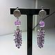 Harmony earrings with Lavender Amethyst in jewelry cut Luxury quality, Earrings, ,  Фото №1