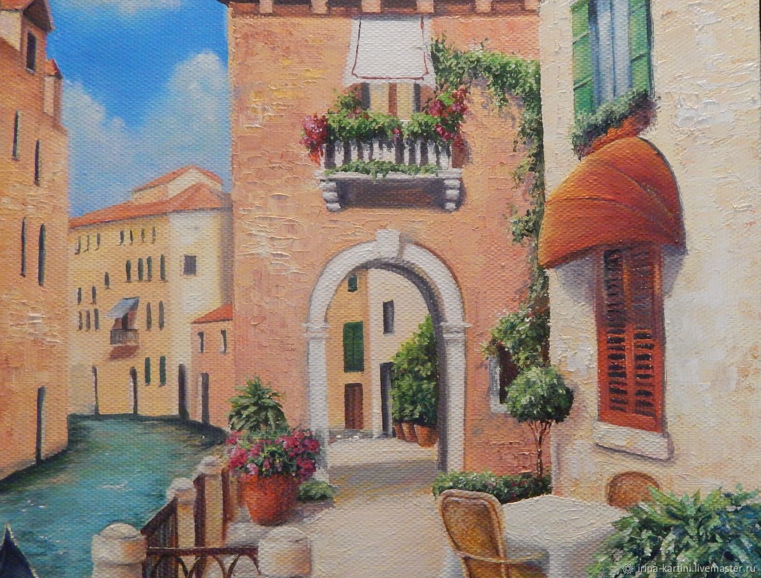 Городской пейзаж Венеция маслом