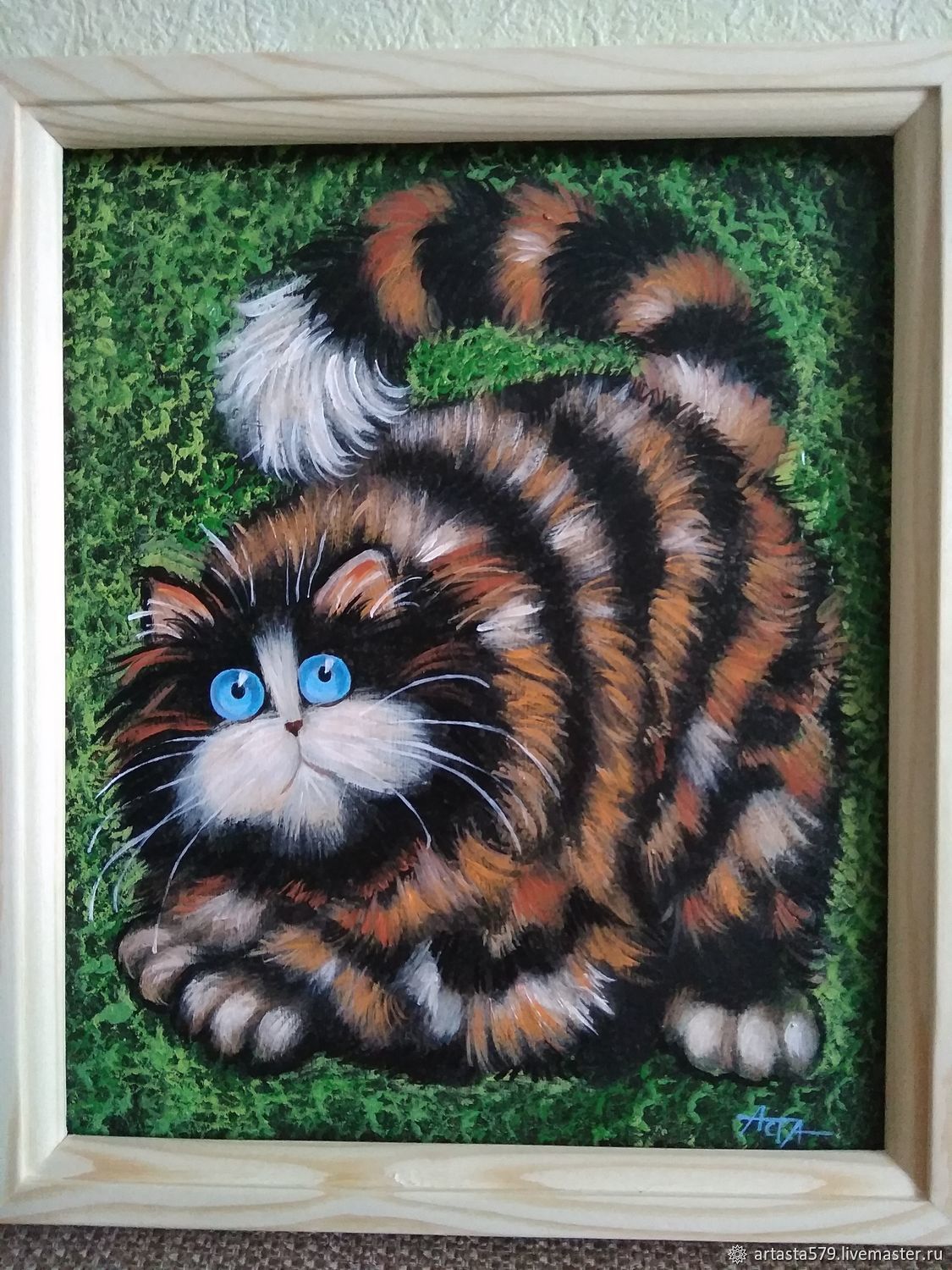 Картина полосатый кот
