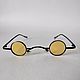 Винтаж: Маленькие стильные круглые очки Базилио с жёлтыми линзами. Очки винтажные. VINTAGE. Ярмарка Мастеров.  Фото №5