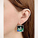 EARRINGS Landscape of natural stones. Earrings of a copyrighted work. Earrings. ARIEL - MOSAIC. My Livemaster. Фото №6
