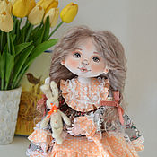 Textile doll. Growth 24 cm
