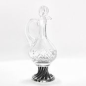Посуда handmade. Livemaster - original item Damask crystal decanter for vodka, cognac, liqueurs, brandy. Handmade.