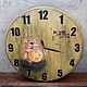 Массивные деревянные часы Be happy, Часы классические, Санкт-Петербург,  Фото №1