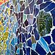 Ceramic mosaic technique trenkadis inspired by Gaudi. Russian Majolica
