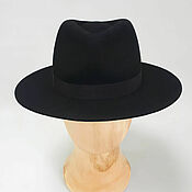 Аксессуары handmade. Livemaster - original item Fedora men`s hat. Color black. Handmade.
