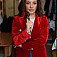 Заказать ПОСЛЕДНИЙ КРАСНЫЙ БАРХАТНЫЙ ЖАКЕТ женский. IRINA BRAGUTSA. Ярмарка Мастеров. . Жакеты Фото №3