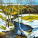 Spring is coming,the sun warm, too bright,picturesque. Fair masters oil painting,canvas oil, oil painting, buy oil painting, painting gift, painting for interior, landscape,designer
