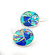 Mosaic EARRINGS made of natural stones. Big round earrings. Earrings. ARIEL - MOSAIC. Online shopping on My Livemaster.  Фото №2