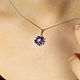 Order Silver Forget-me-not Pendant with zircons SS0012. Sunny Silver. Livemaster. . Pendants Фото №3