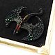 Emerald-black dragon. Brooch flying dragon. Gift girl. Brooches. Only_you_byElena. My Livemaster. Фото №6
