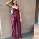  Corset trousers ' In a shade of bordeaux'. Corsets. Embroidery for every taste (embroiderylinen). My Livemaster. Фото №6