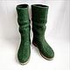Felted boots with a pressed top h 31-35. High Boots. Zhanna. Online shopping on My Livemaster.  Фото №2