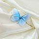 Invisible blue butterfly, Hairpins, Cheboksary,  Фото №1