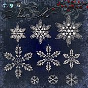 Материалы для творчества handmade. Livemaster - original item THE MAGIC OF WINTER - snowflakes. Design in machine embroidery. Handmade.