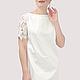 Short white cotton dress with lace, Dresses, Moscow,  Фото №1