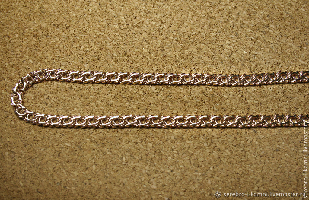 Вид плетения золотых цепочек бисмарк