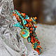 Brooch made of beads and beads Floral charm. Brooch-clip. lawanda. Online shopping on My Livemaster.  Фото №2