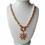 Украшения handmade. Livemaster - original item Necklace made of natural pearls with a pendant decoration gift to mom wife. Handmade.