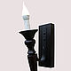 Настенный деревянный светильник факел. Бра. Stdlight. Интернет-магазин Ярмарка Мастеров.  Фото №2